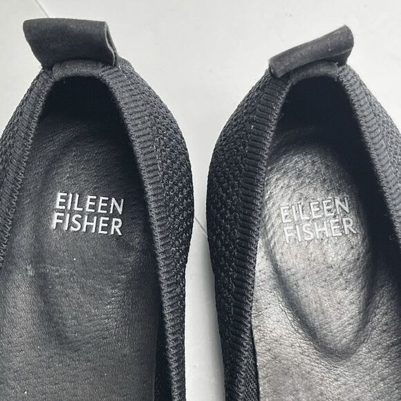 Eileen Fisher Etta Knit Slip-On Shoes Black Size 7‎ Comfort Flats Lightweight - Picture 8 of 13